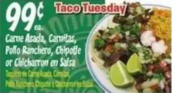 Food City Carne Asada, Carnitas, Pollo Ranchero, Chipotle or Chicharon en Salsa offer