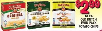 Miners County Market 10 oz. Old Dutch Twin Pack Potato Chips offer