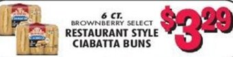 Miners County Market 6 ct. Restaurant Style Ciabatta Buns offer