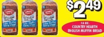 Miners County Market 16 oz. Country Hearth English Muffin Bread offer