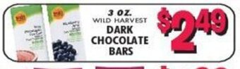 Miners County Market 3 oz. Dark Chocolate Bars offer