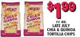 Miners County Market 11 oz. Late July Chia & Quinoa Tortilla Chips offer