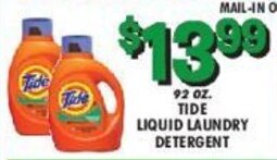Miners County Market 92 oz. Tide Liquid Laundry Detergent offer