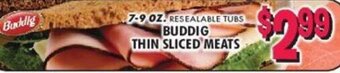 Miners County Market 7-9 oz. Buddig Thin Sliced Meats offer