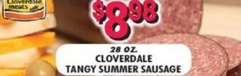Miners County Market 28 oz. Cloverdale Tangy Summer Sausage offer