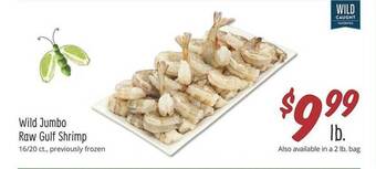 Sprouts Farmers Market Wild Jumbo Raw Gulf Shrimp offer