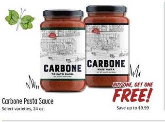 Sprouts Farmers Market Carbone Pasta Sauce offer