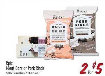 Sprouts Farmers Market Epic Meat Bars Or Pork Rinds offer