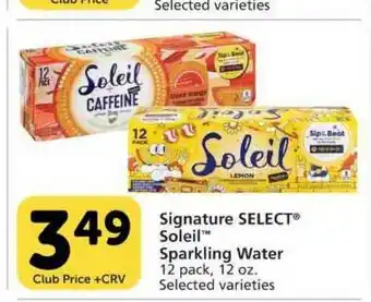Pavilions Signature Select Soleil Sparkling Water offer
