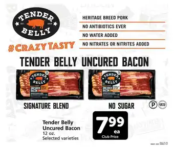 Pavilions Tender Belly Uncured Bacon offer