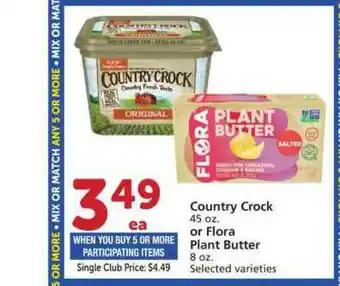 Pavilions Country Crock Or Flora Plant Butter offer
