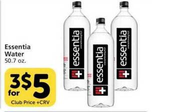 Pavilions Essentia Water offer