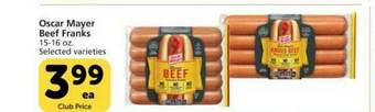 Vons Oscar Mayer Beef Franks offer