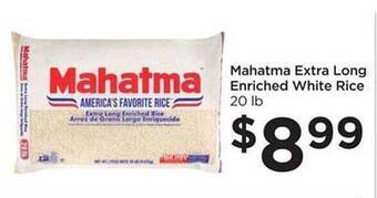 Foods Co Mahatma Extra Long Enriched White Rice offer