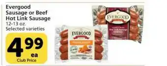 Vons Evergood Sausage Or Beef Hot Link Sausage offer