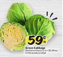 Winn Dixie Green Cabbage offer