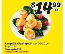 Winn Dixie Large Sea Scallops offer