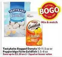 Winn Dixie Tastykake Bagged Donuts, Pepperidge Farm Goldfish offer