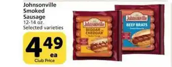 Vons Johnsonville Smoked Sausage offer