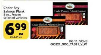 Vons Cedar Bay Salmon Plank offer