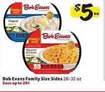 Winn Dixie Bob Evans Family Size Sides offer