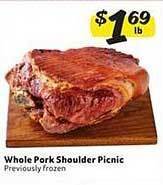 Winn Dixie Whole Pork Shoulder Picnic offer