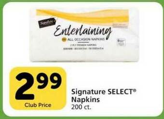 Vons Signature Select Napkins offer
