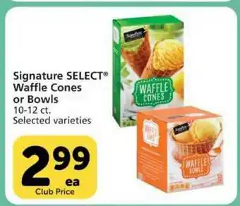 Vons Signature Select Waffle Cones Or Bowls offer