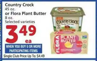 Vons Country Crock Or Flora Plant Butter offer