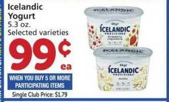 Vons Icelandic Yogurt offer