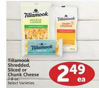 Albertsons Tillamook Shredded, Sliced Or Chunk Cheese offer