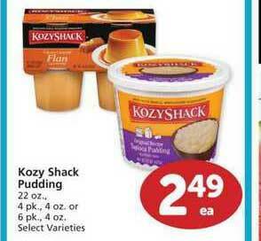 Albertsons Kozy Shack Pudding offer