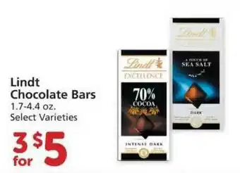Albertsons Lindt Chocolate Bars offer