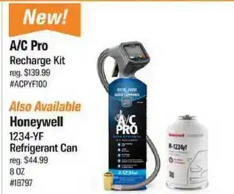 A-C Pro Recharge Kit , Honeywell 1234-YF Refrigerant Can