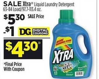 Dollar General Xtra Liquid Laundry Detergent offer