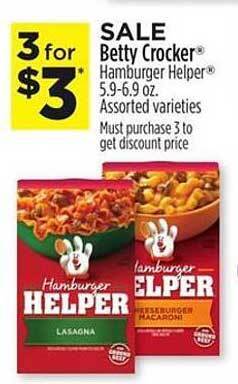 Dollar General Betty Crocker Hamburger Helper offer
