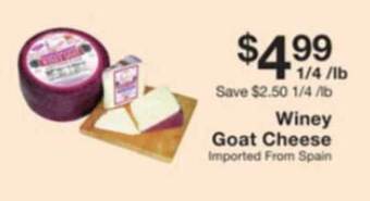 Fairway Store Market Winey Goat Cheese offer