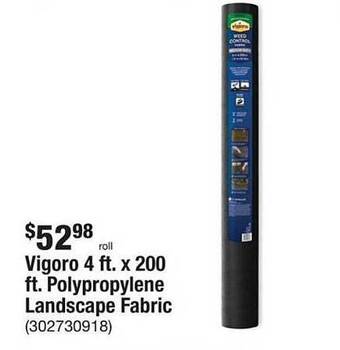 The Home Depot Vigoro 4 Ft. X 200 Ft. Polypropylene Landscape Fabric offer