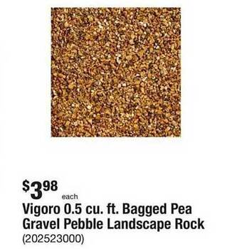The Home Depot Vigoro 0.5 Cu. Ft. Bagged Pea Gravel Pebble Landscape Rock offer