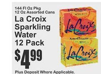 Key Food La Croix Sparkling Water 12 Pack offer