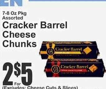 Key Food Cracker Barrel Cheese Chunks offer