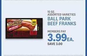 Kings Food Markets Ball Park Beef Franks offer
