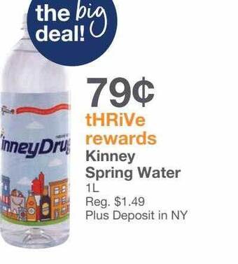 Kinney Drugs Kinney Spring Water offer