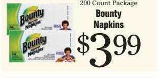 Morton Williams Bounty Napkins offer