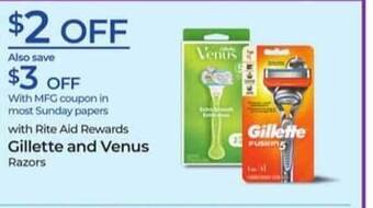 Rite Aid Gillette And Venus offer