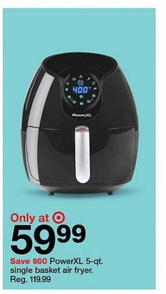 Target Powerxl 5-qt. Single Basket Air Fryer offer