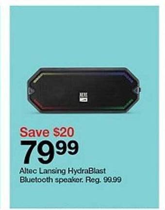 Target Altec Lansing Hydrablast Bluetooth Speaker offer