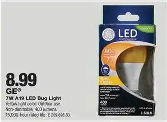 True Value Ge 7w A19 Led Bug Light offer