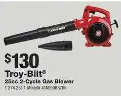 True Value Troy-bilt 25cc 2-cycle Gas Blower offer