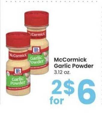Albertsons McCormick Garlic Powder offer